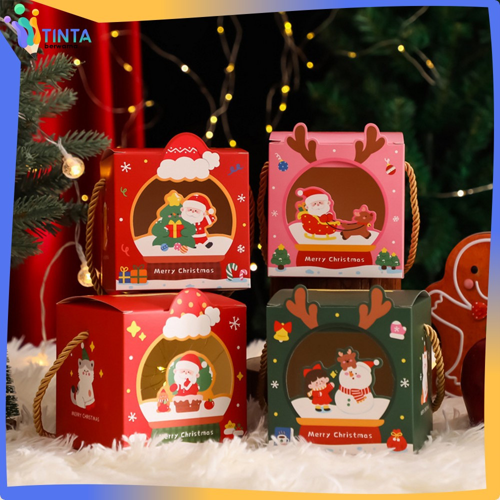 

Kotak Hampers Natal Kotak Kue Kering / Box Cookies Xmas Kado Natal / Goodie Bag Box Hampers Christmas Tinta Berwarna C1161