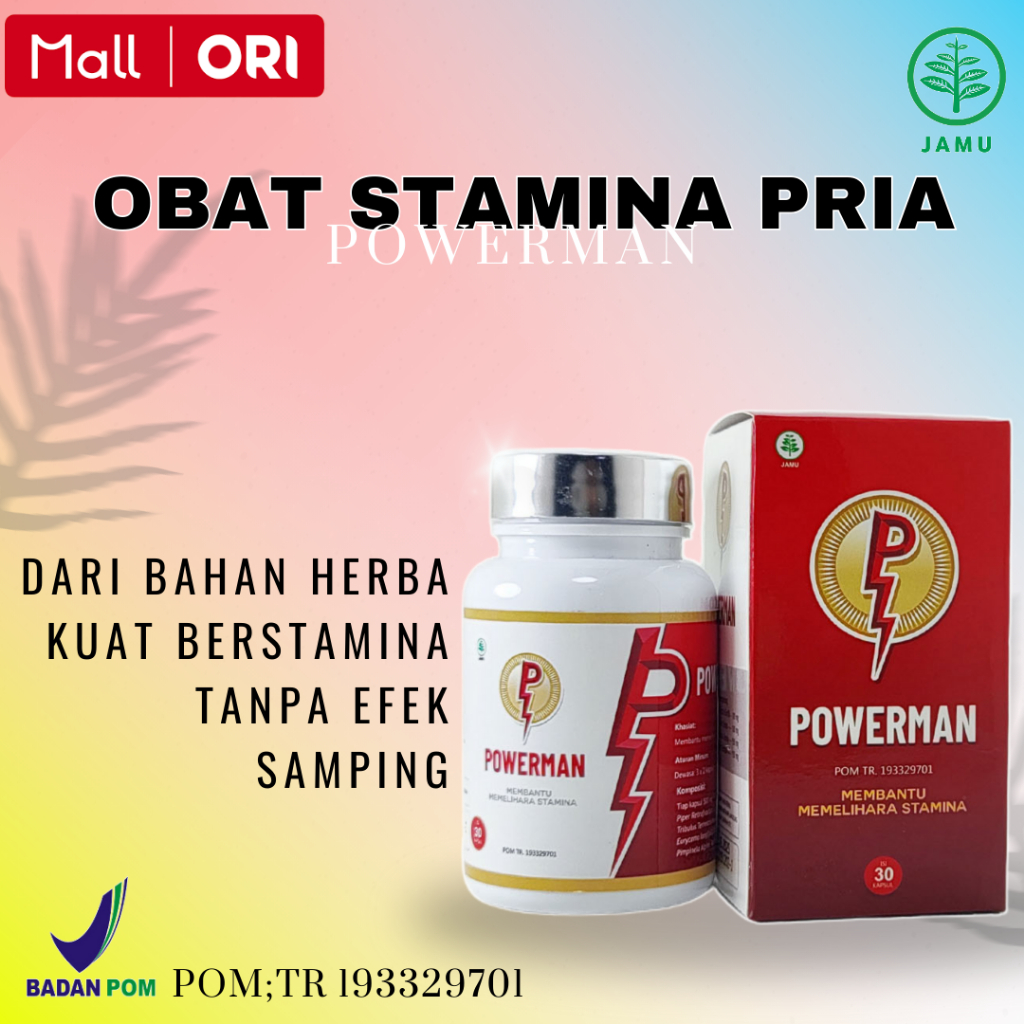 POWERMAN OBAT HERBAL TRADISIONAL Powerman Obat Kuat Pria Dewasa Tahan Lama