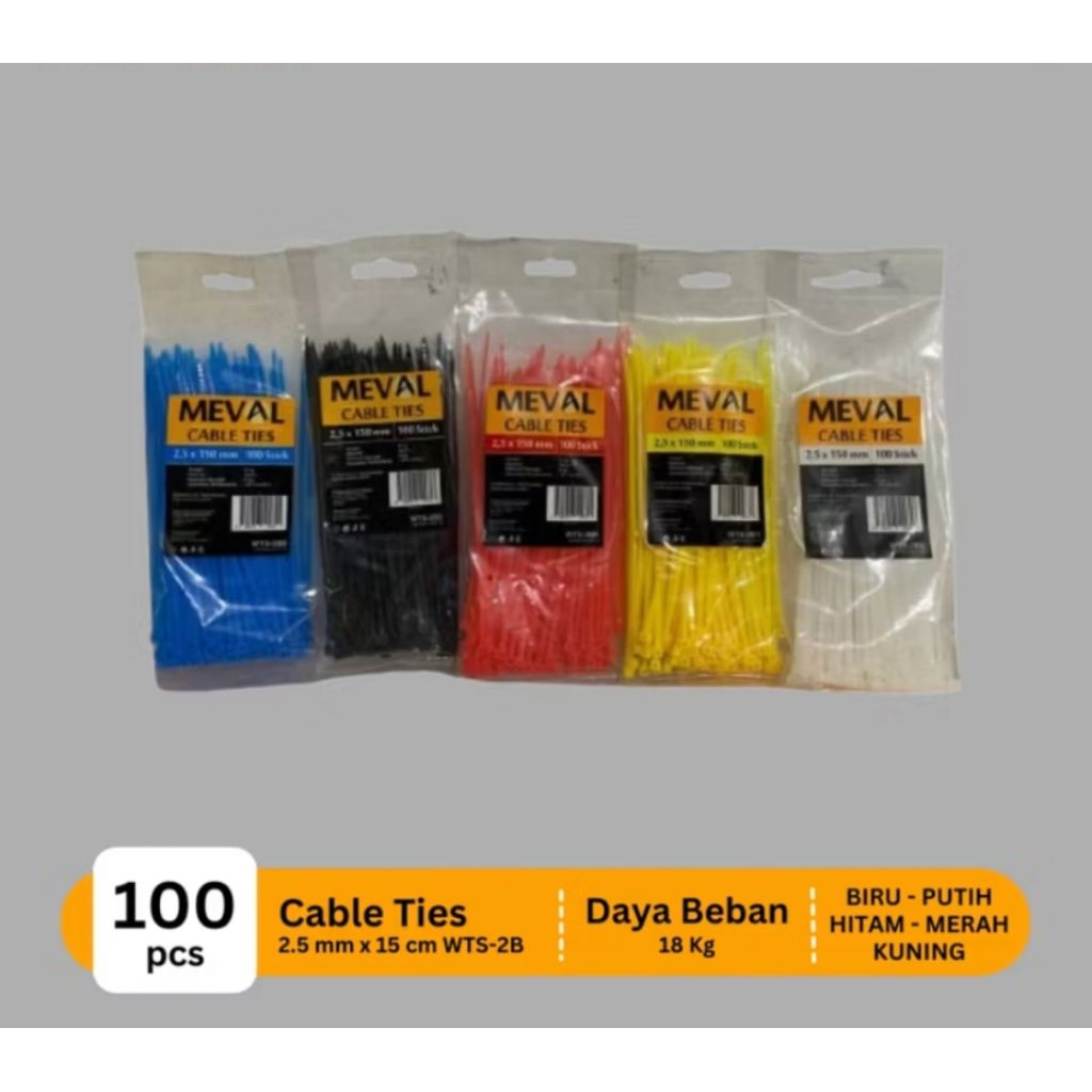 

Kabel Ties (Cable Ties) 2.55mm 10cm 15cm 20cm 1pak isi 100pcs