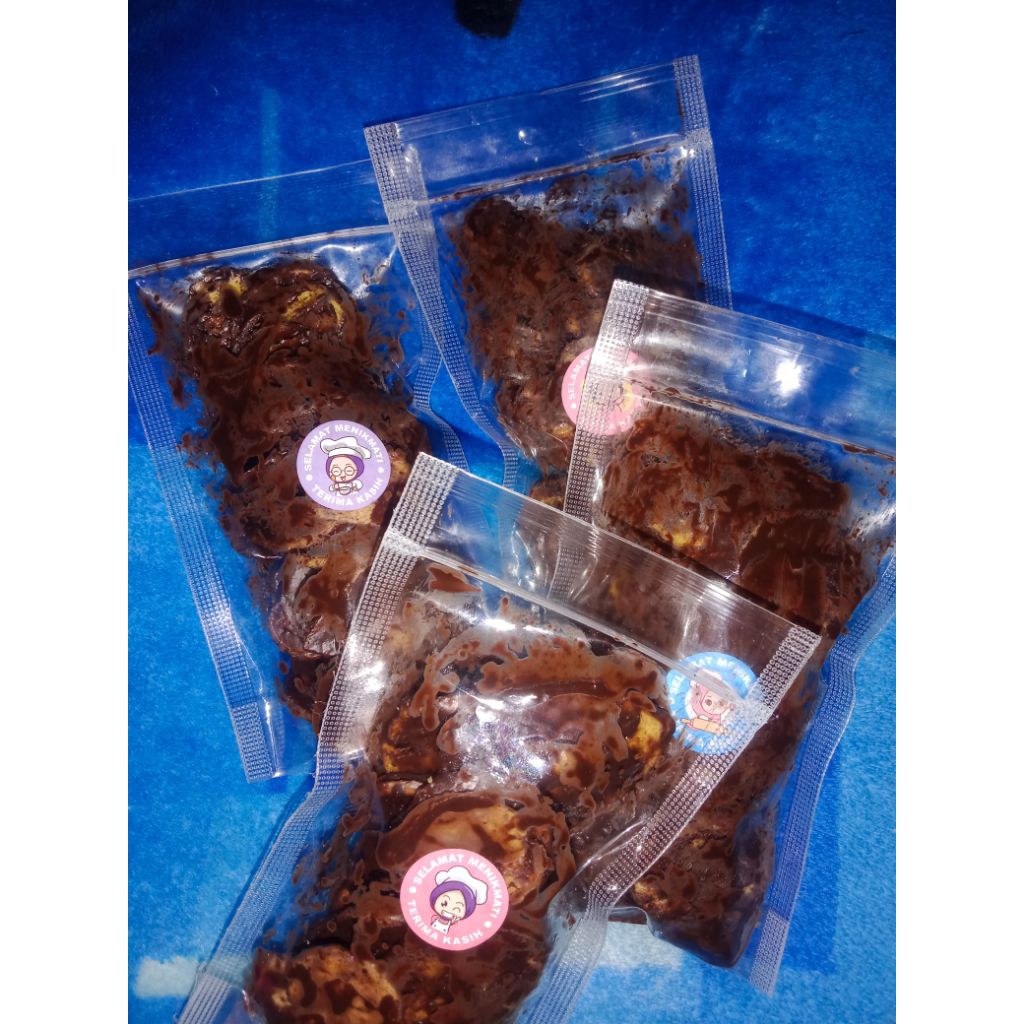 

kripik pisang coklat lumer