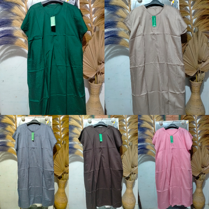 Daster Rayon Jumbo Polos Busui/Daster Jumbo Polos Rayon Resleting Busui