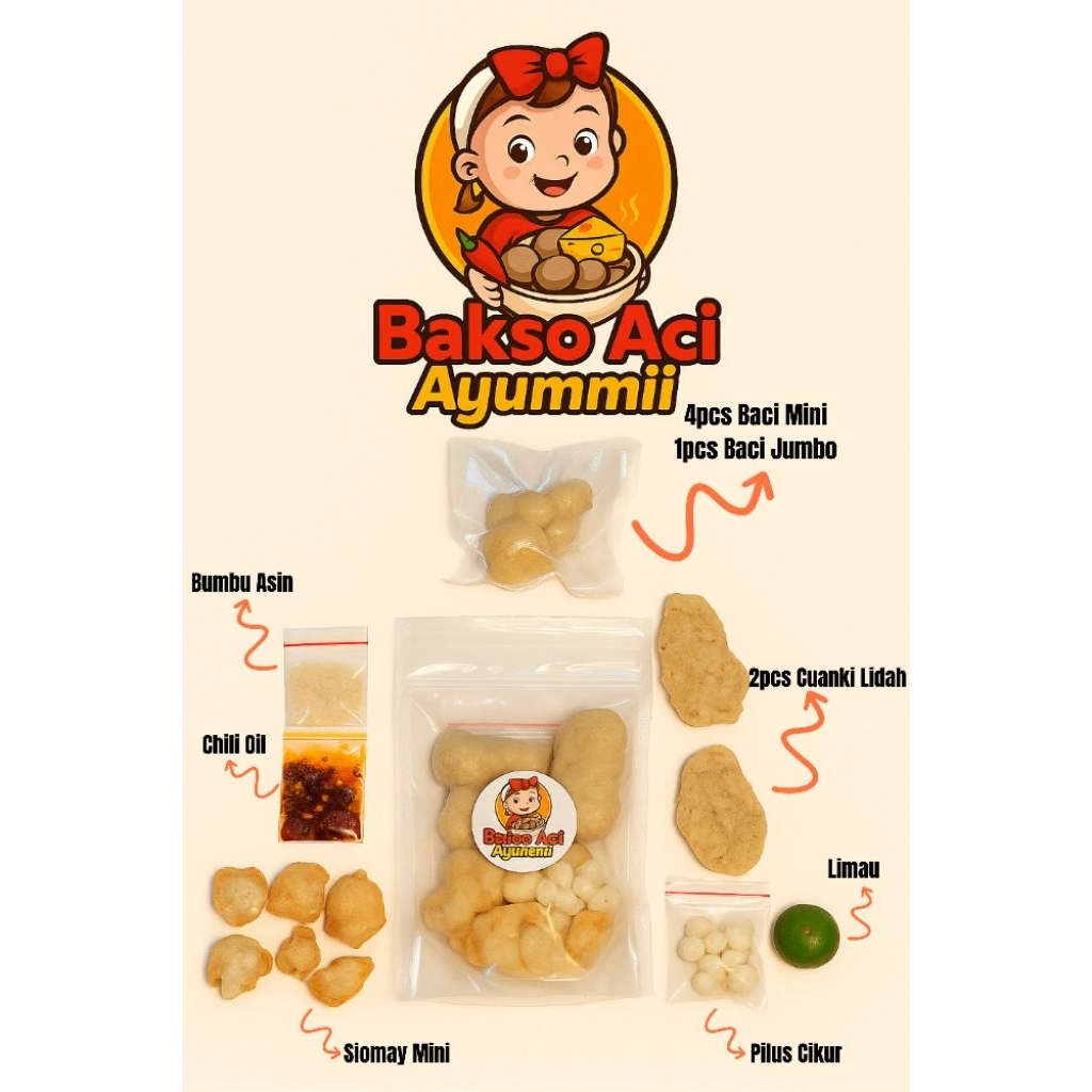 

Paket Baso Aci Ayummii isi 3 Pcs– Pedas Level Sendiri, Kenyal & Gurih | Baso Aci Instan Ready