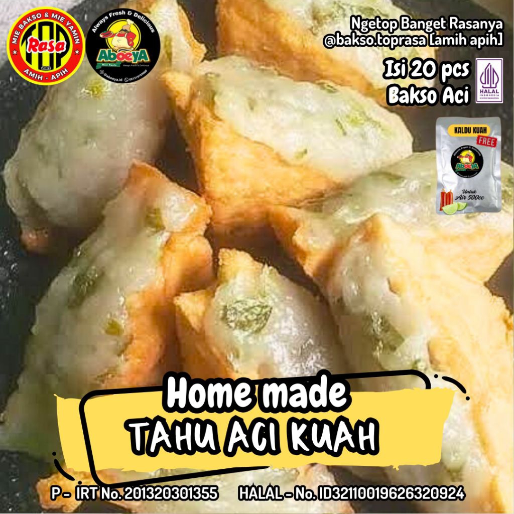 

Frozen Food | Tahu Aci Isi 20pcs Free Bumbu Kuah Kaldu