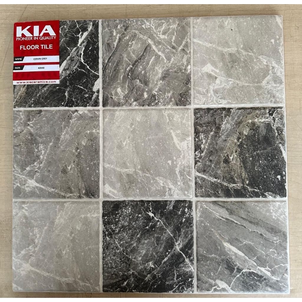 KERAMIK MURAH 40X40 KIA CERVIN GREY MATT KASAR RUSTIC