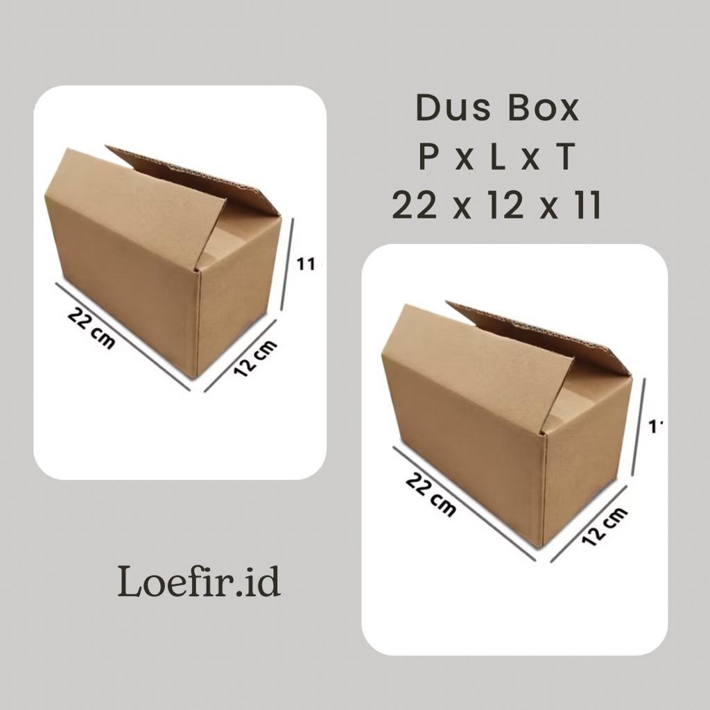 

KARDUS BOX PACKING / PACKAGING UK ( 22x12x11 ) B FLUTE