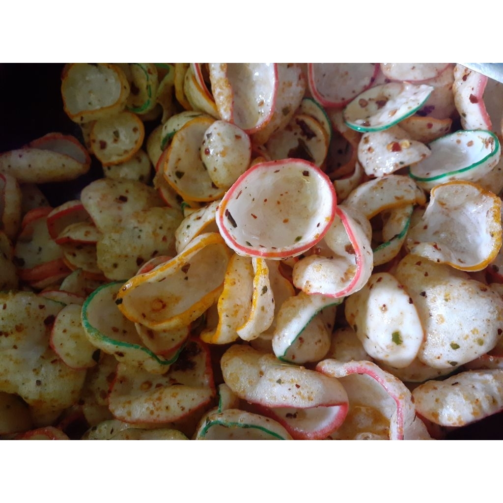 

seblak kerupuk kuning/warna warni