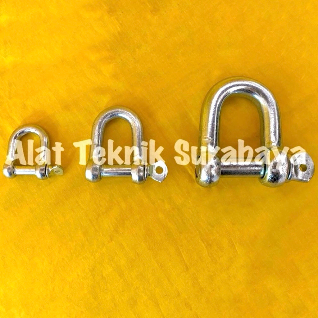 SEGEL 5/8" 3/4" 7/8" 1" INCH 16 20 22 25 MM SAMBUNGAN RANTAI D SHACKLE CLAMP KLEM SELING DAPRA