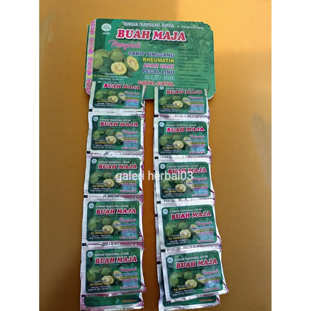 

BUAH MAJA kapsul asam urat Original