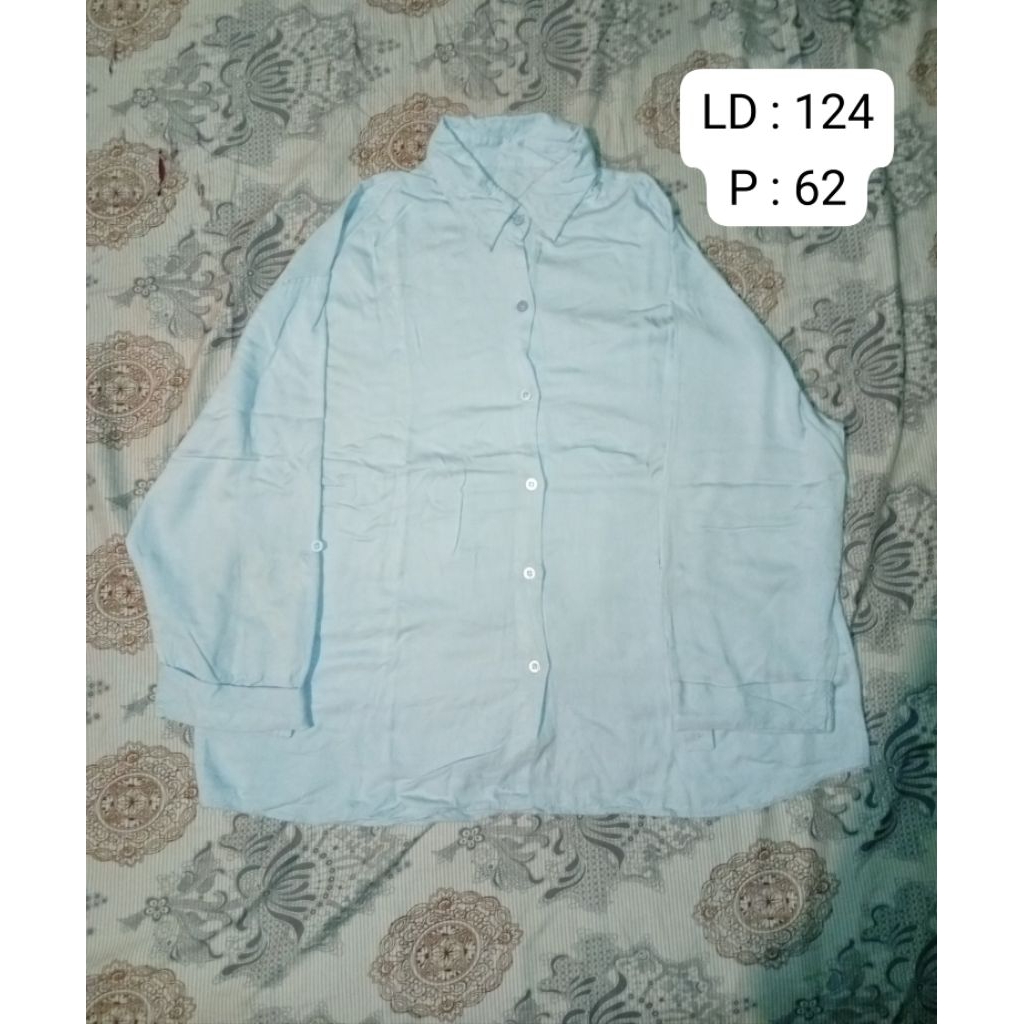 KEMEJA BASIC OVERSIZE BABY BLUE