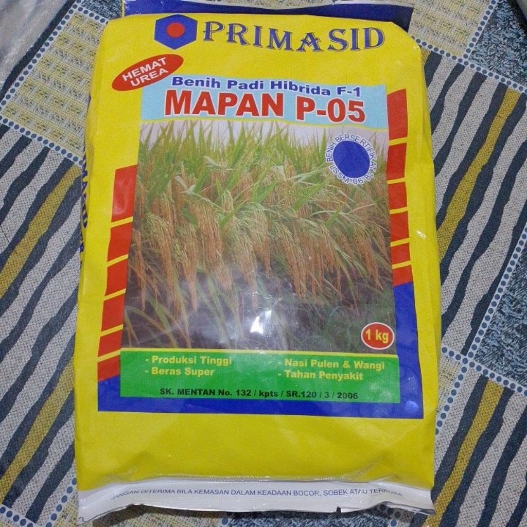 Promo : Benih padi hibrida F-1 PRIMASID MAPAN P-05 OROGINAL, exp : 01-04-2026