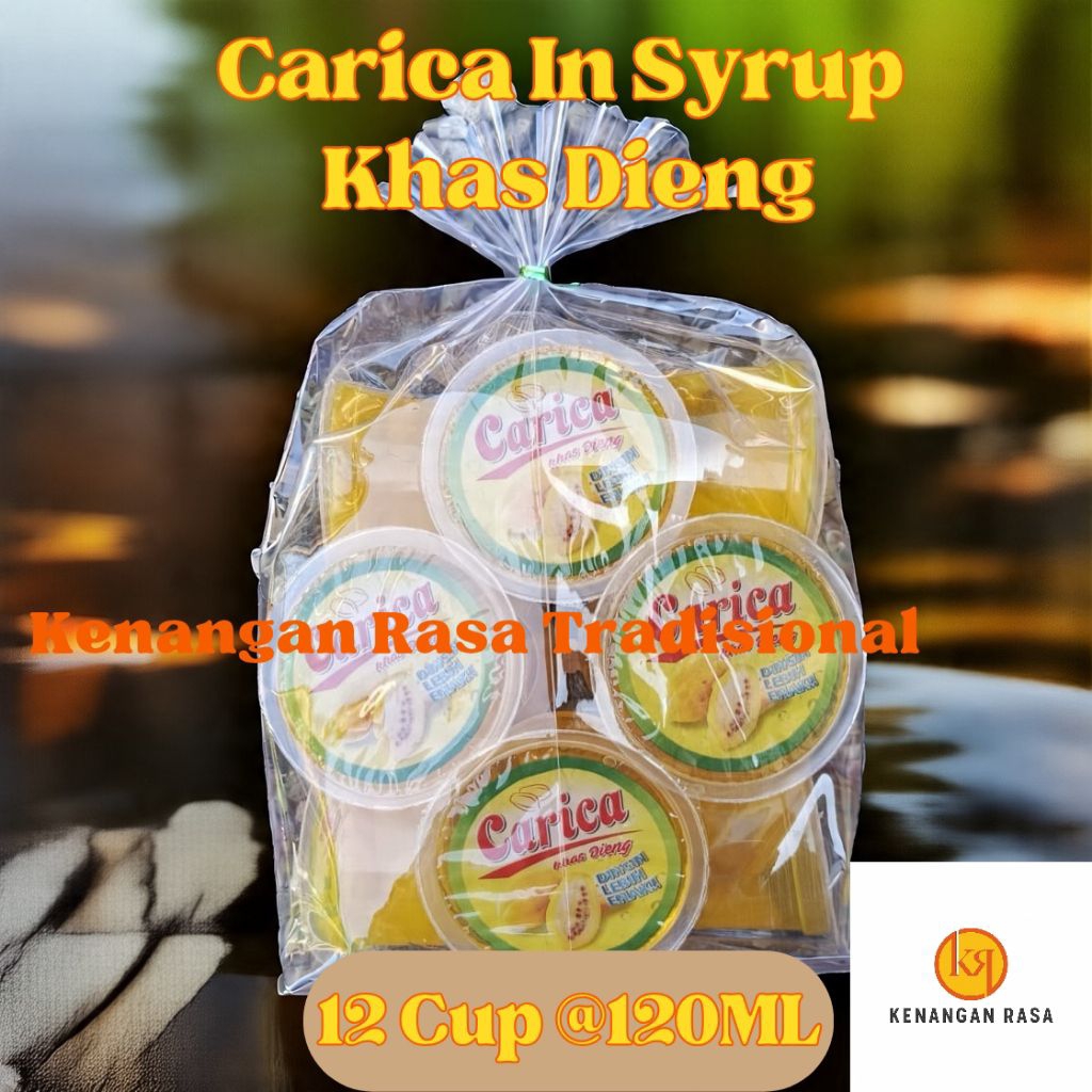 

Carica Dieng Kemasan Plastik Isi 12 Cup 120ml | Buah Carica Segar Manisan Khas Wonosobo