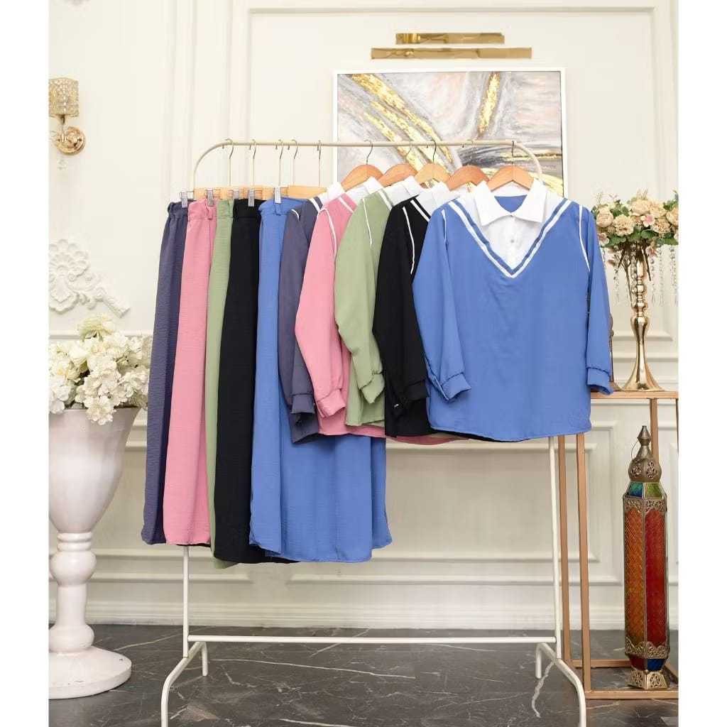 ASMEY SET ROK ONE SET CRINKLE AIRFLOW PREMIUM TERBARU