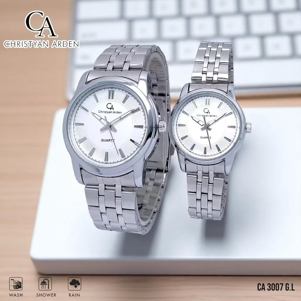 Jam Tangan Pasangan Couple Christyan Arden 3007 G.L Original Anti Air Garansi Resmi Free Gift