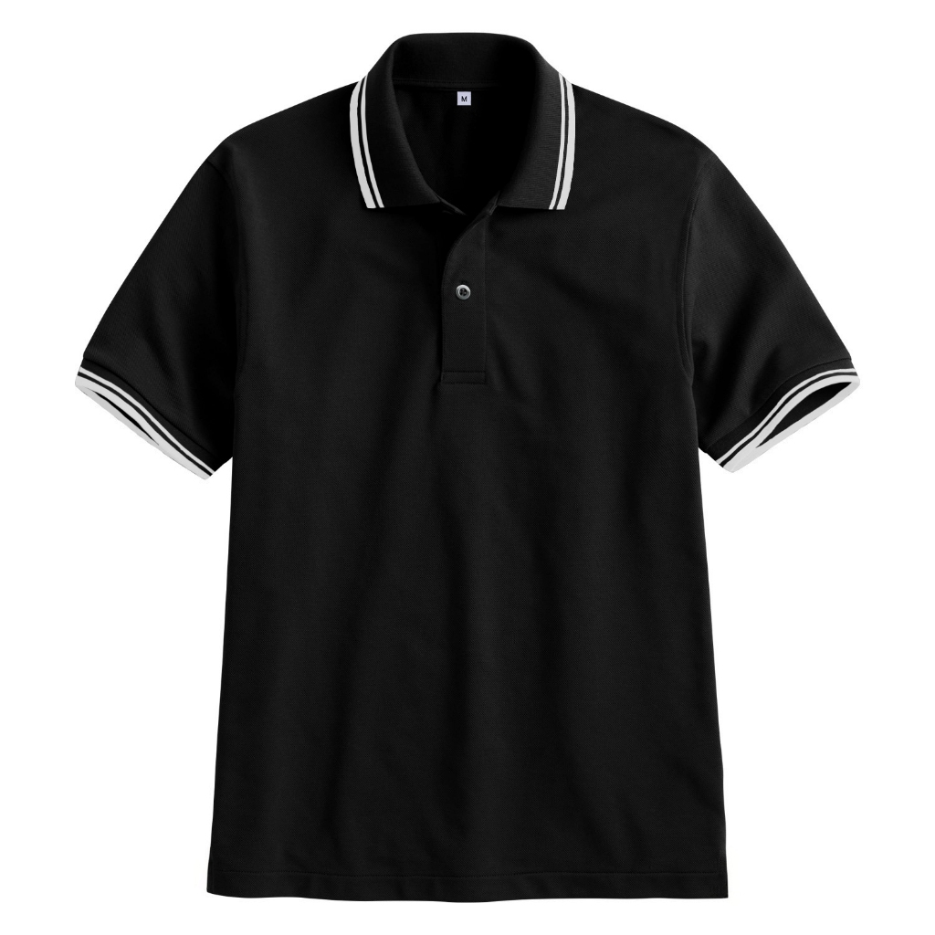 Kaospolos - Kaos Kerah Pria | Poloshirt Hitam Polos | Kaos Pria Seragam Polos Kerah Polo
