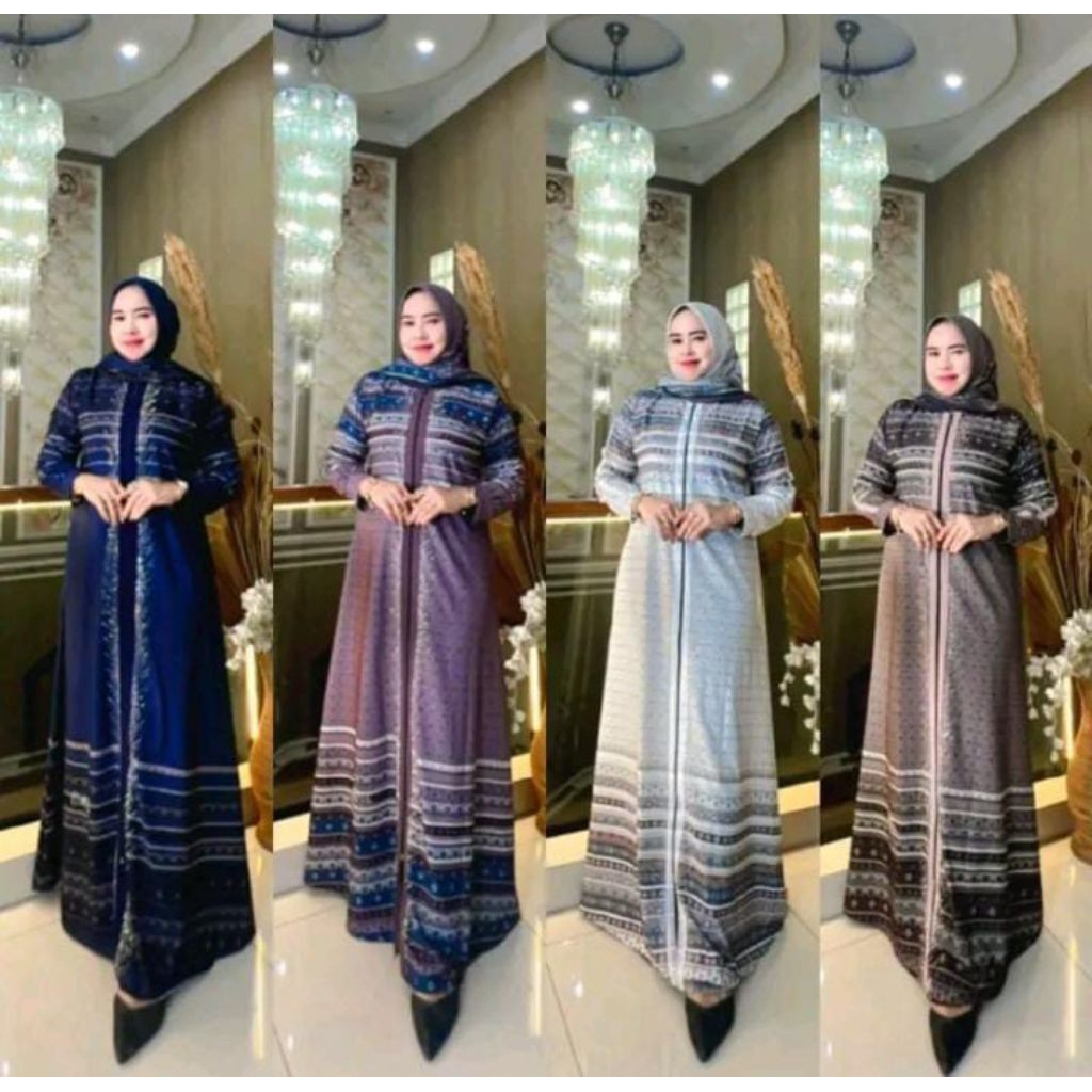 Sandy dress Romario printing by zulfa Abaya