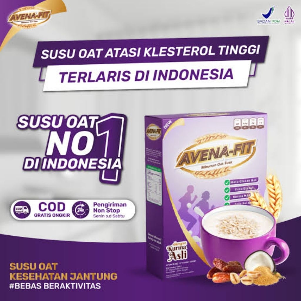 

AVENA FIT sereal oat Susu Kambing Oatmeal Avenafit Herbal Asli original