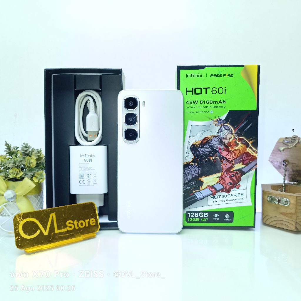 Infinix Hot 60i RAM 6/128 GB HP Second Original Bergaransi