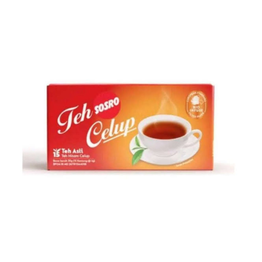 

Teh Hitam Celup Sosro Teh Celup Teh Asli 15 Pcs