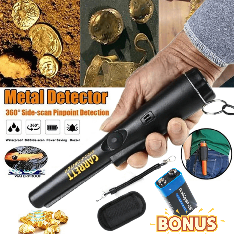 GP-Pointer Detektor Logam Mas Perak Dalam Tanah Jarak Jauh Metal Pinpointer Tahan Air + Baterai