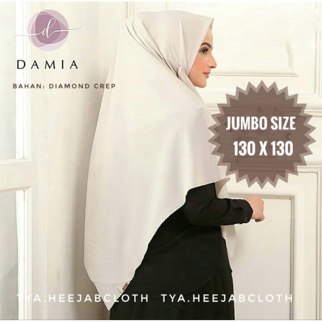 HIJAB JILBAB SEGI4 SYAR`I POLOS JUMBO POLOS 130 X 130