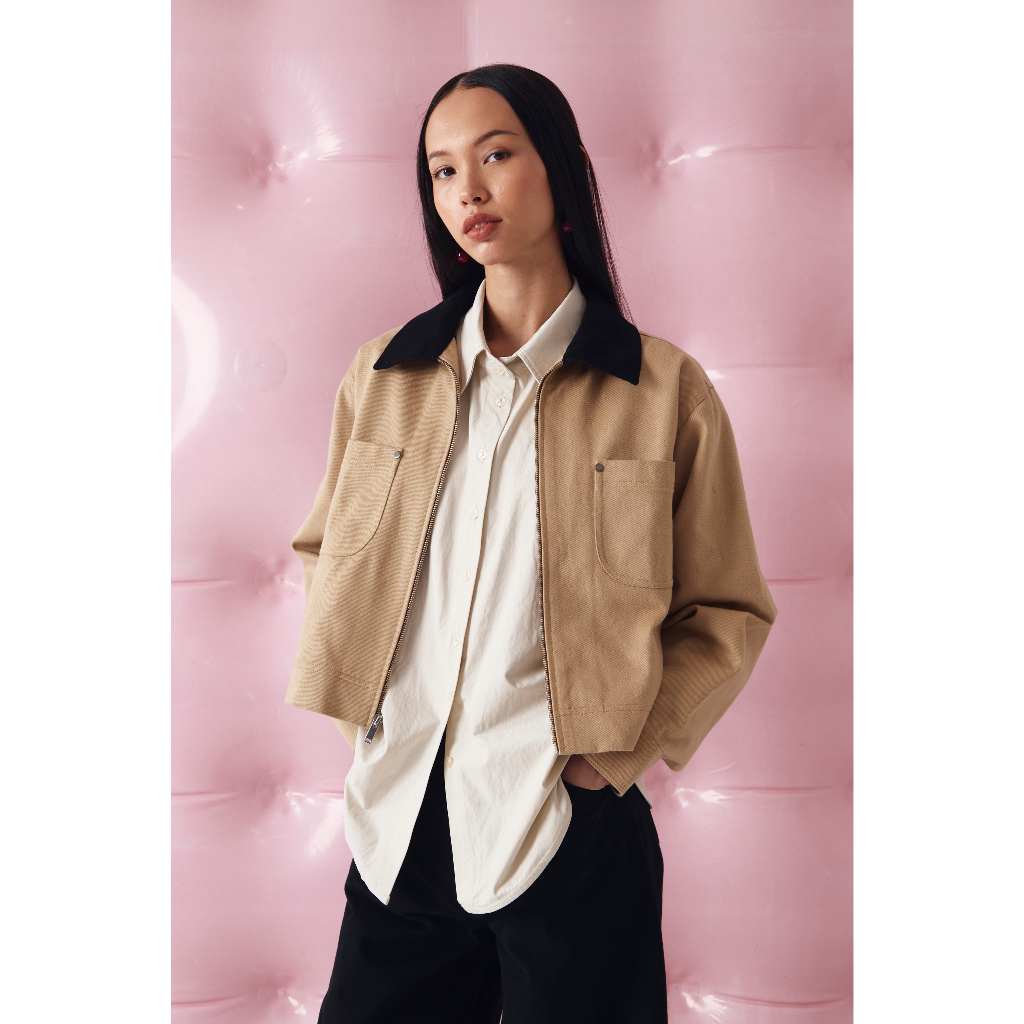 NASL by Nagita Slavina CHÉRI SURGE Noir Khaki Jacket