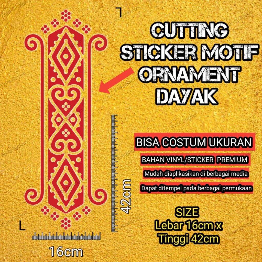 

Cutting Sticker Motif Ornament Dayak