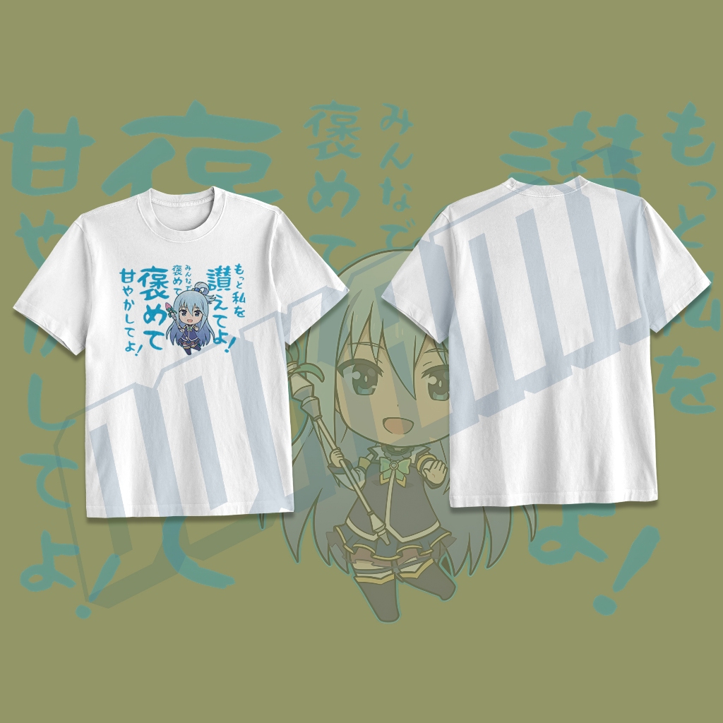 Kaos konosuba-aqua-chibi-art unisex