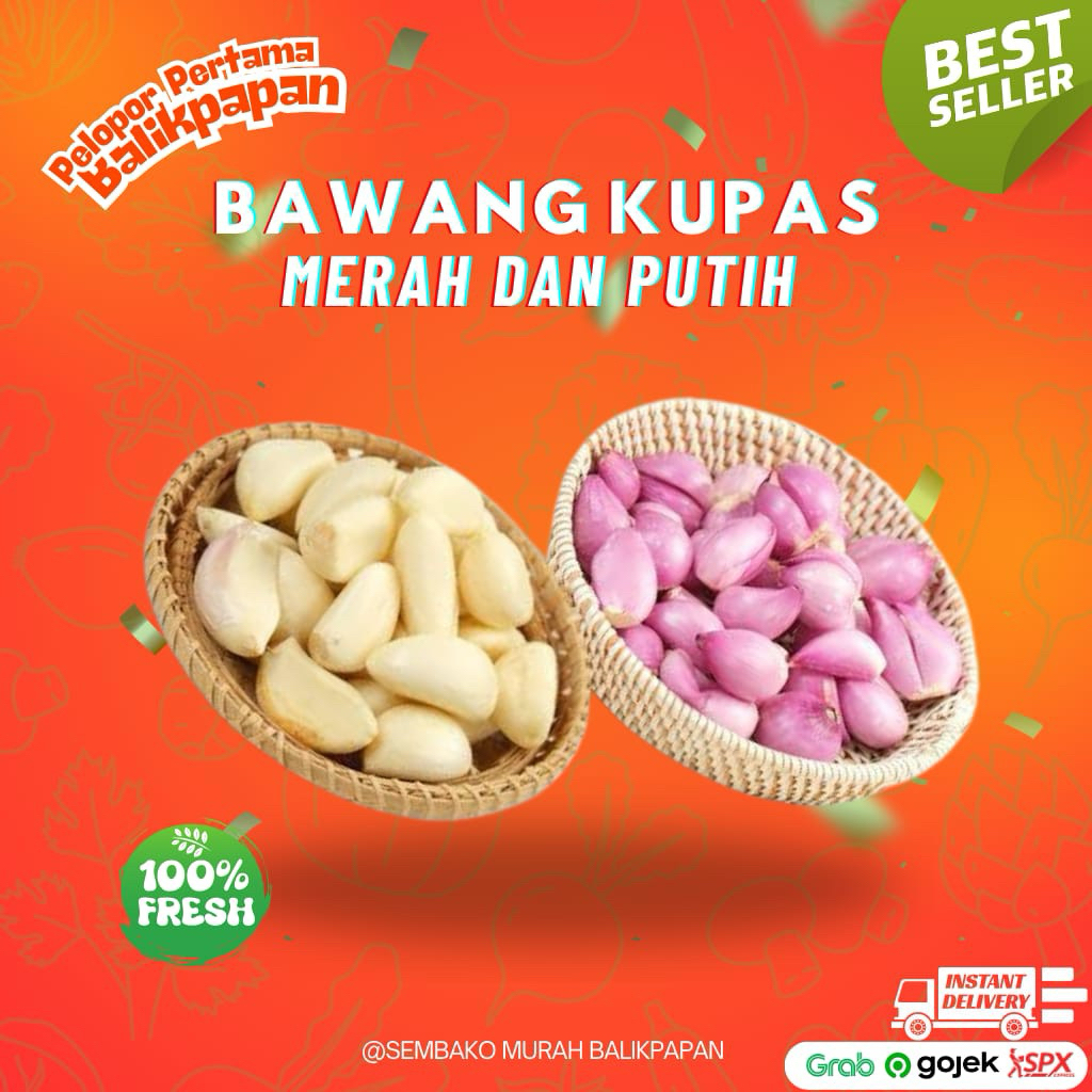 

bawang kupas merah dan putih 250gr