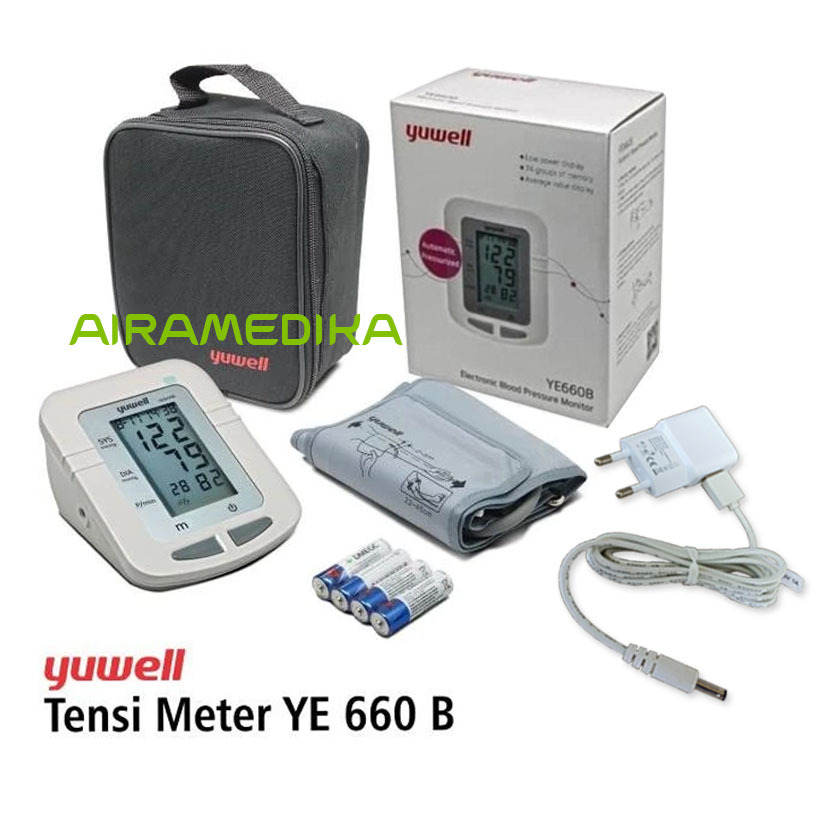 Tensimeter Digital Yuwell YE 660 B + Adaptor / Yuwell YE 660B Plus Adaptor