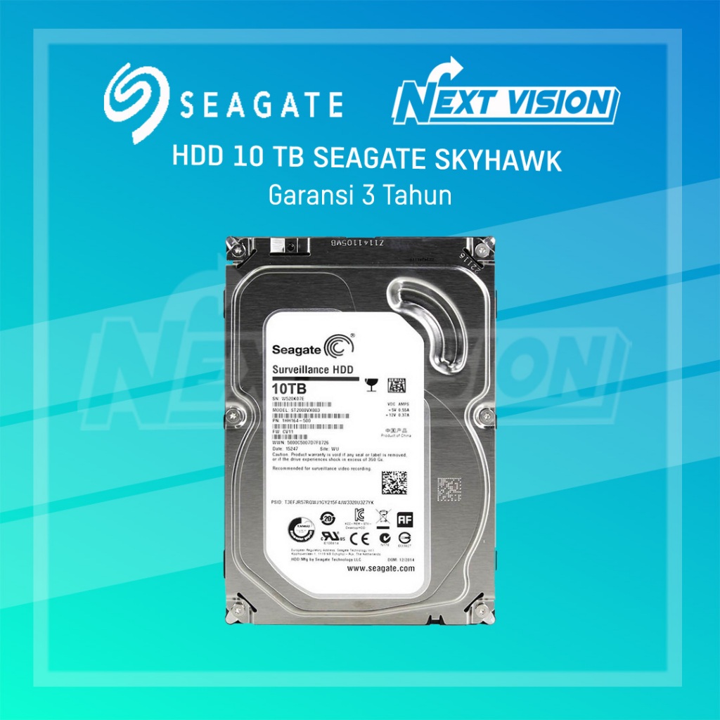 SEAGATE - HDD SEAGATE SKYHAWK 10TB GARANSI 3 TAHUN