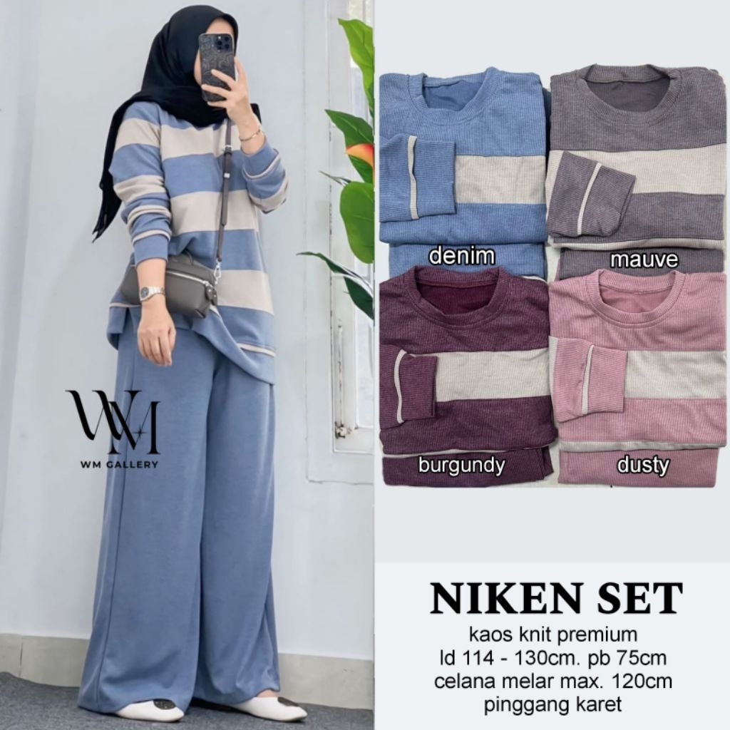 NIKEN SET BAHAN KAOS KNIT by WM GALLERY