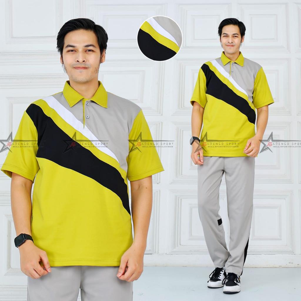 Setelan training baju olahraga lengan pendek pria dan wanita