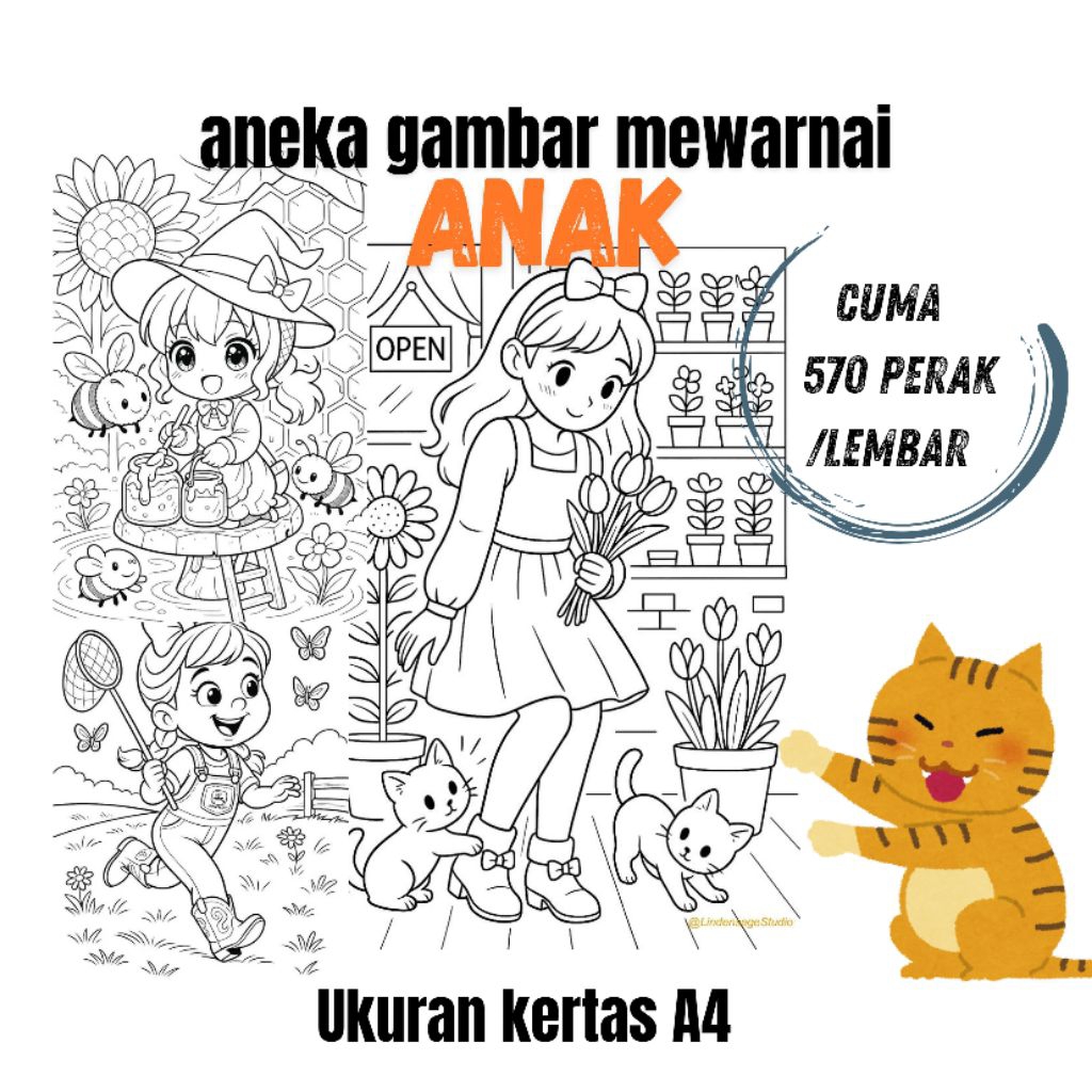 Kertas Gambar Mewarnai A4 [ ANAK]