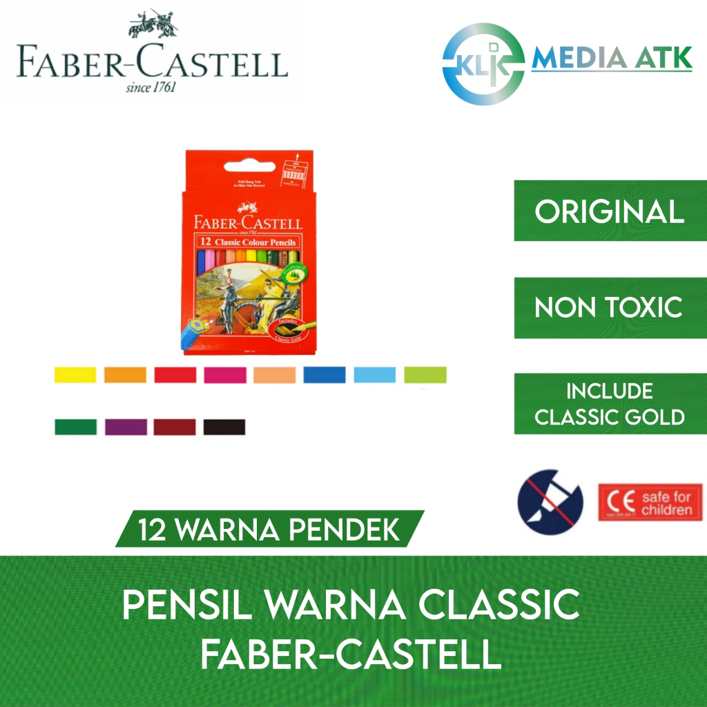 

Pensil Warna Faber-Castell Classic - 12 Warna Pendek