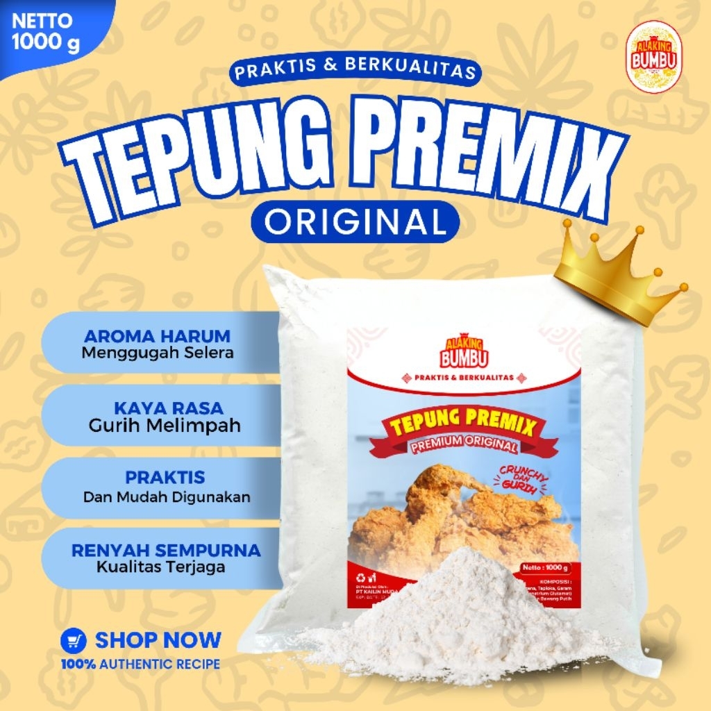 

ALAKING BUMBU Tepung Premix Original Fried Chicken Premium / Tepung Ayam Crispy
