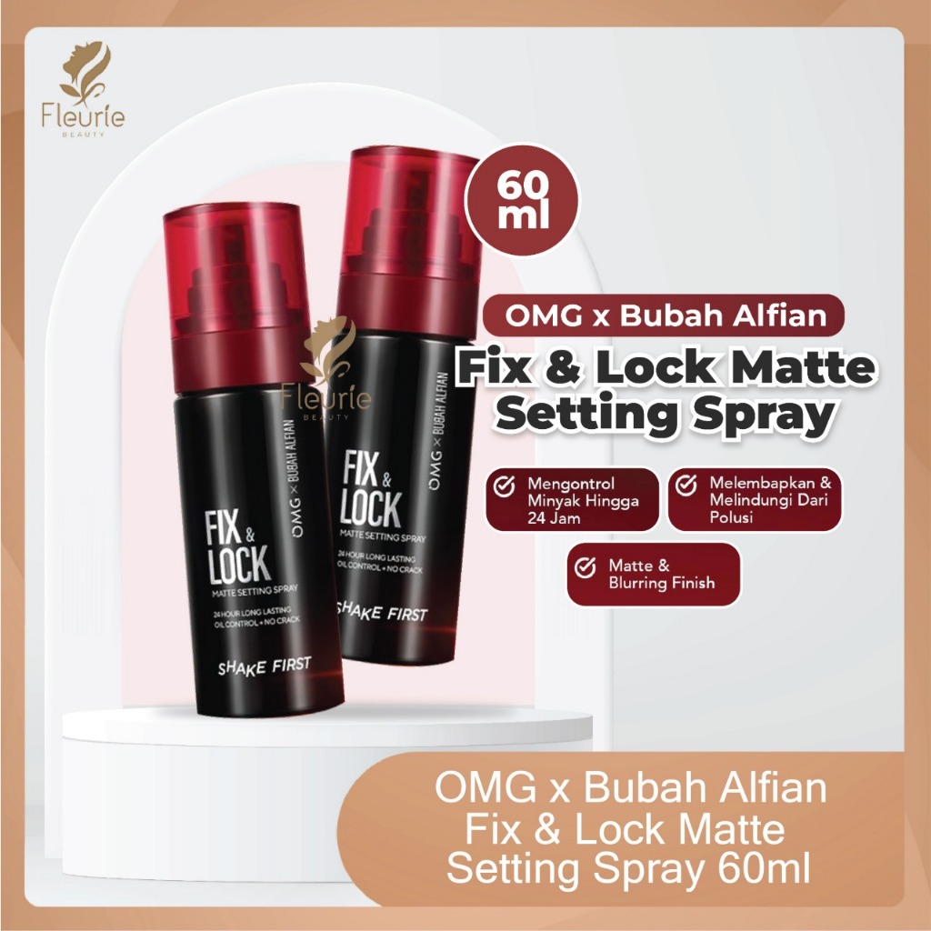 Oh My Glam x Bubah Alfian Fix & Lock Matte Setting Spray 60ml (OMG) - Setting Spray by OMG