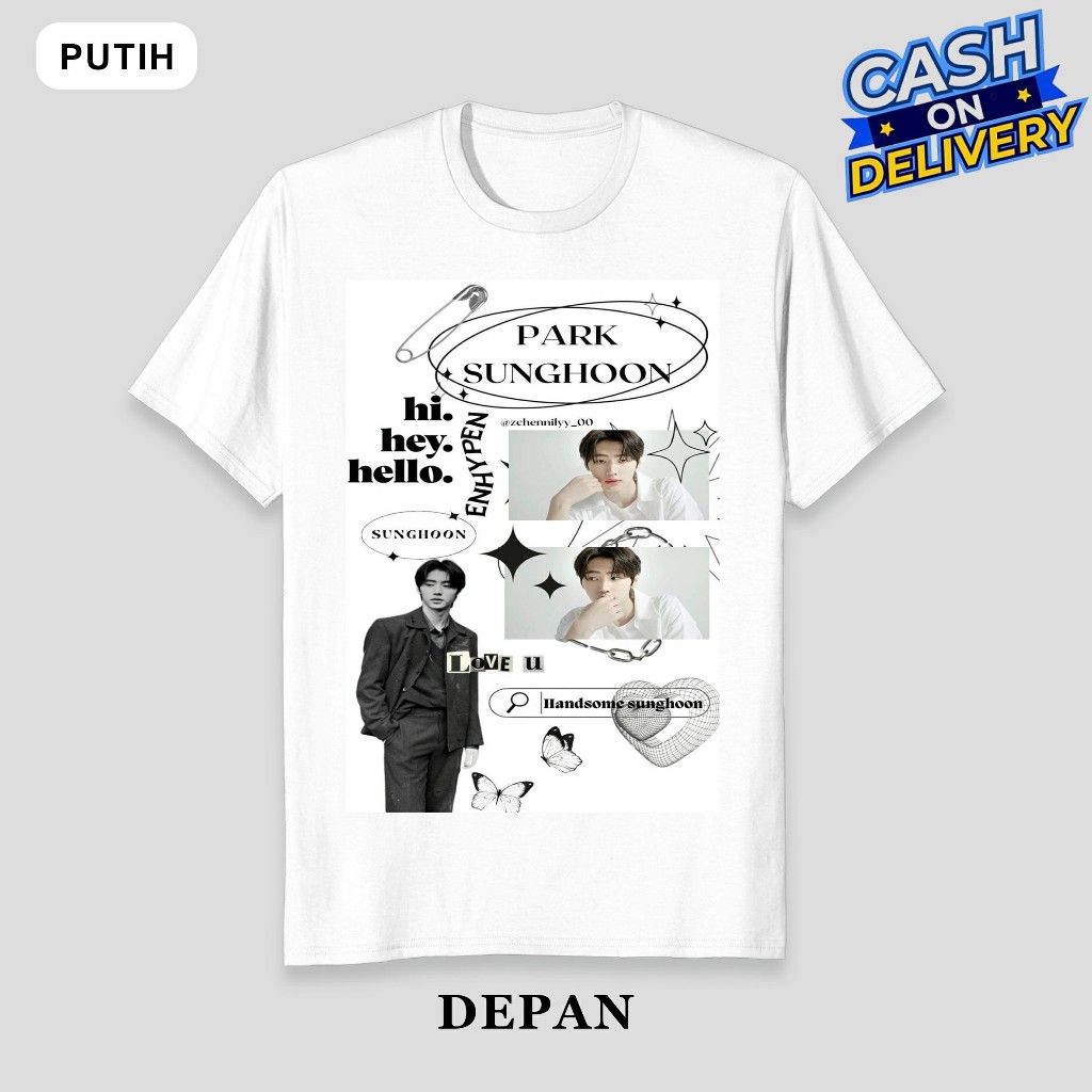 Baju Kaos Tshirt En Initial " SUNGHOON " Sunoo Jay Jungwon Niki Heeseung Jake ENHYPEN Kaos Wanita Pr
