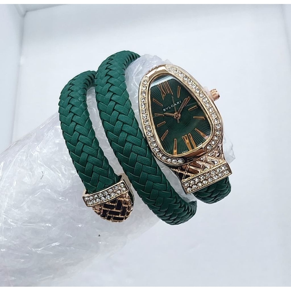 Jam Tangan Bulgari Bvulgari Serpenti Snack Kulit Super Jam Tangan Wanita