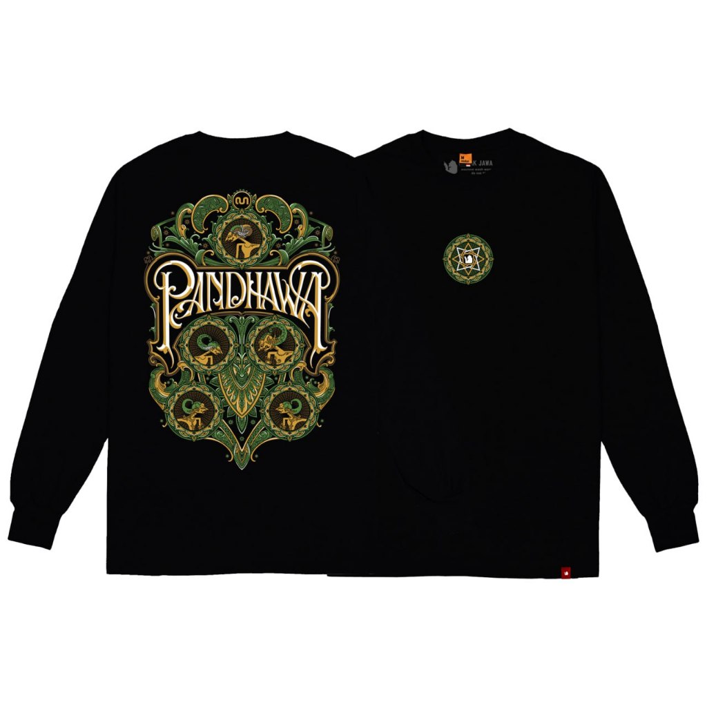 BIJAK JAWA Kaos Wayang Pandhawa Lengan Panjang