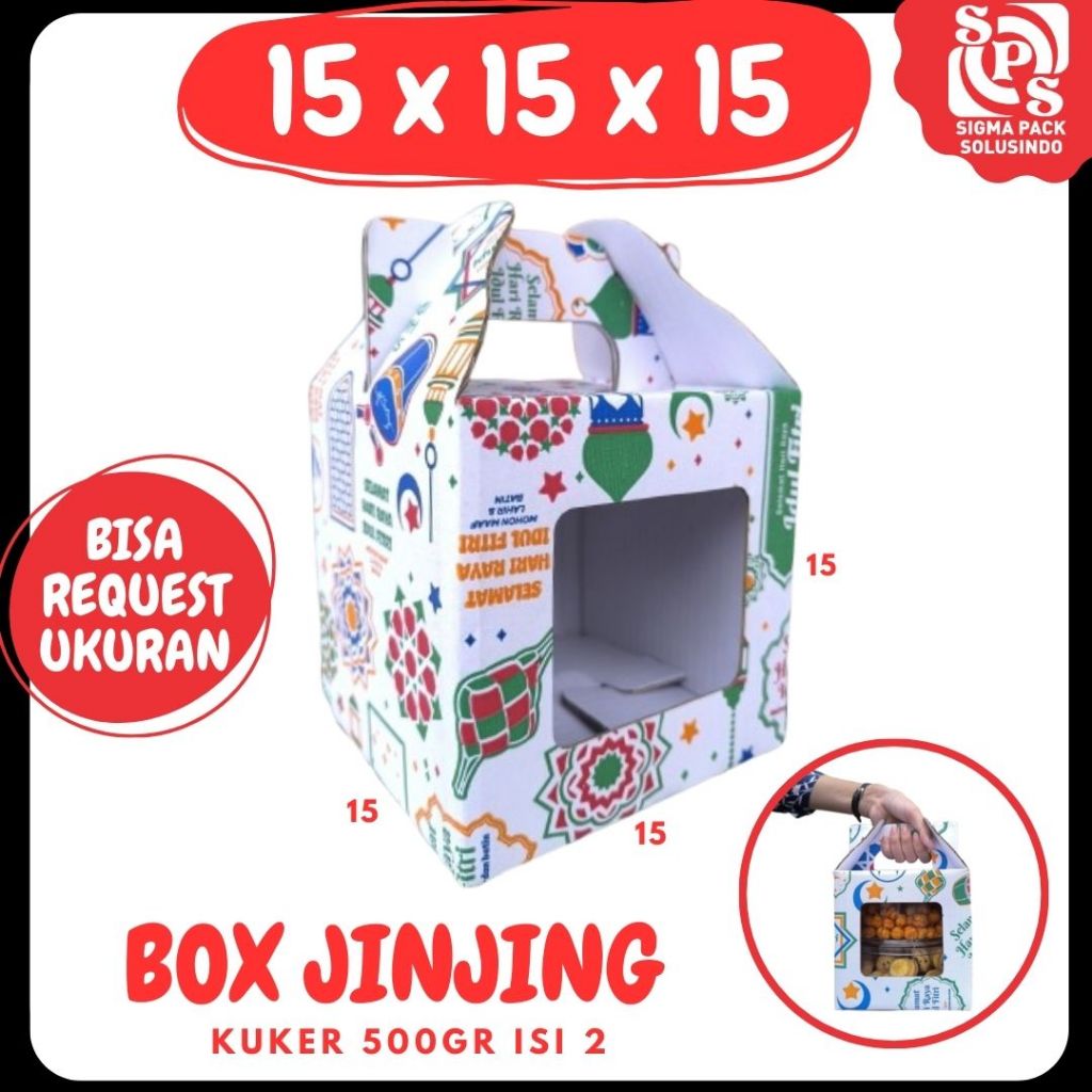

Kardus jinjing 15x15x15 Gable Box Dus Packing Idul Fitri Lebaran Ied Mubarak Souvenir Hampers Buah