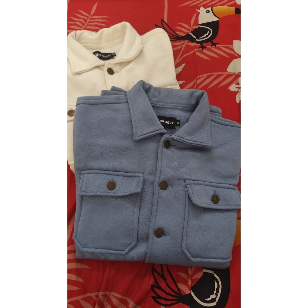 [PRELOVED Pribadi] 2 Jacket Trucker BROGUY Denim & Cream