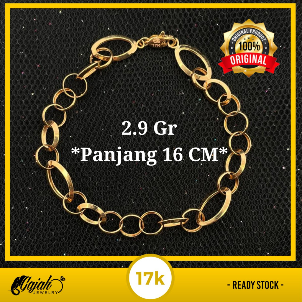 Gelang Emas 17K 2.9 Gram Toko Emas Gajah Online Salatiga  3708