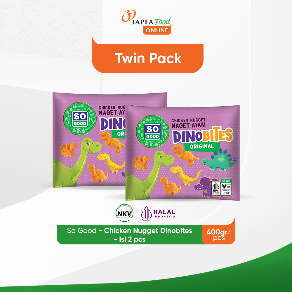 

So Good Chicken Nugget / Naget Ayam Dinobites 400gr - Isi 2 pack