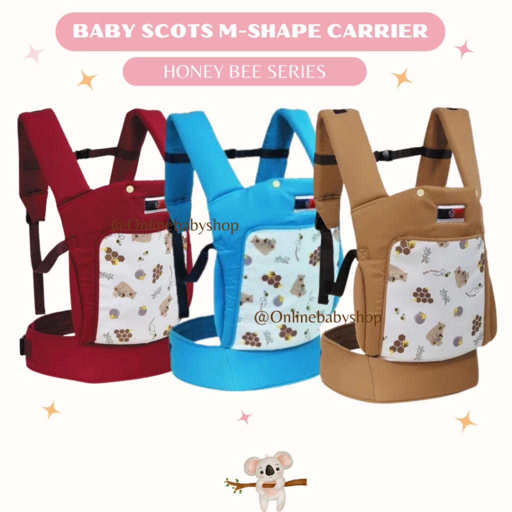 Baby Scots Baby Carrier M-shape/Gendongan Ransel Honey Bear BSG9103