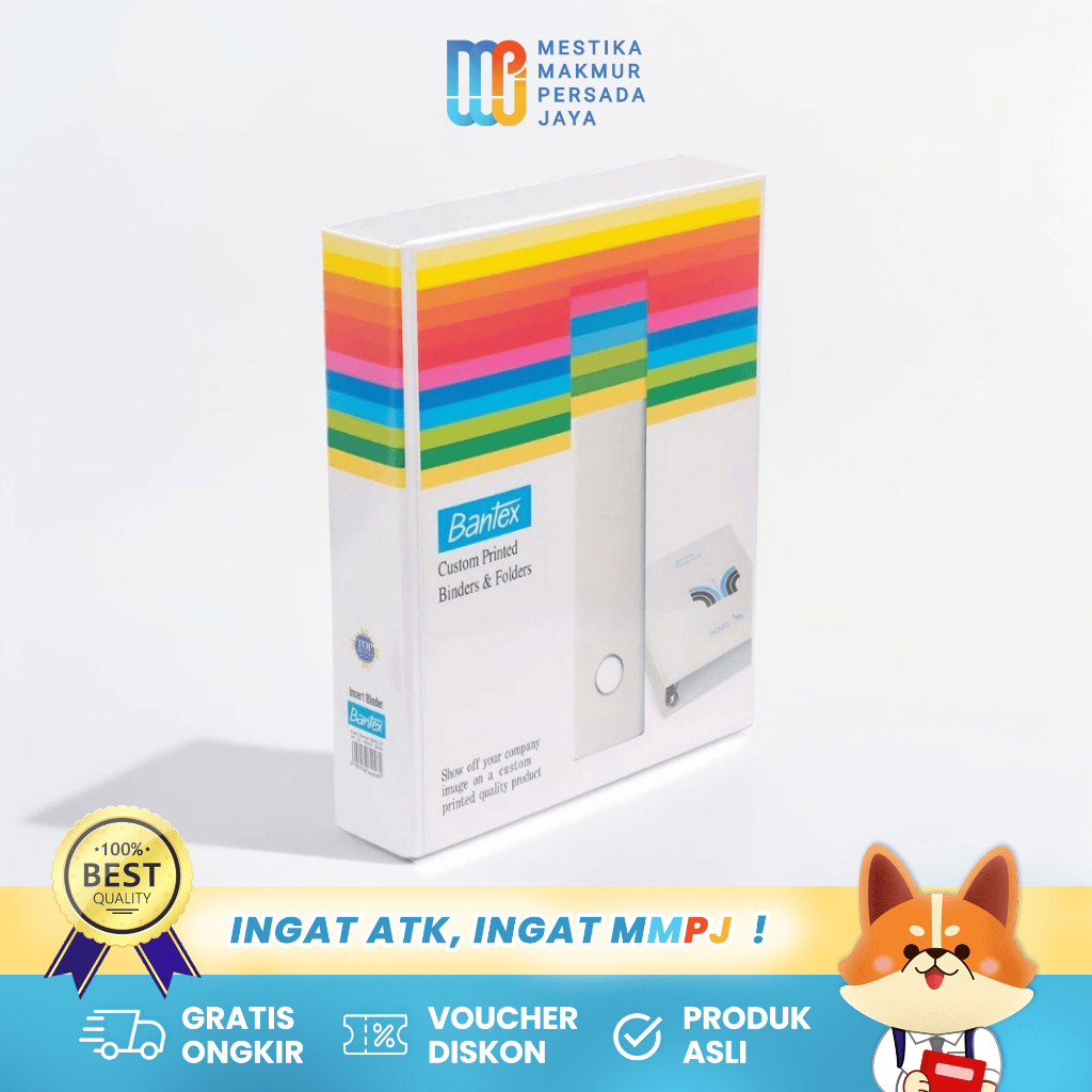 

Bantex Insert Ring Binder 3 Ring 40mm A4 White 864207