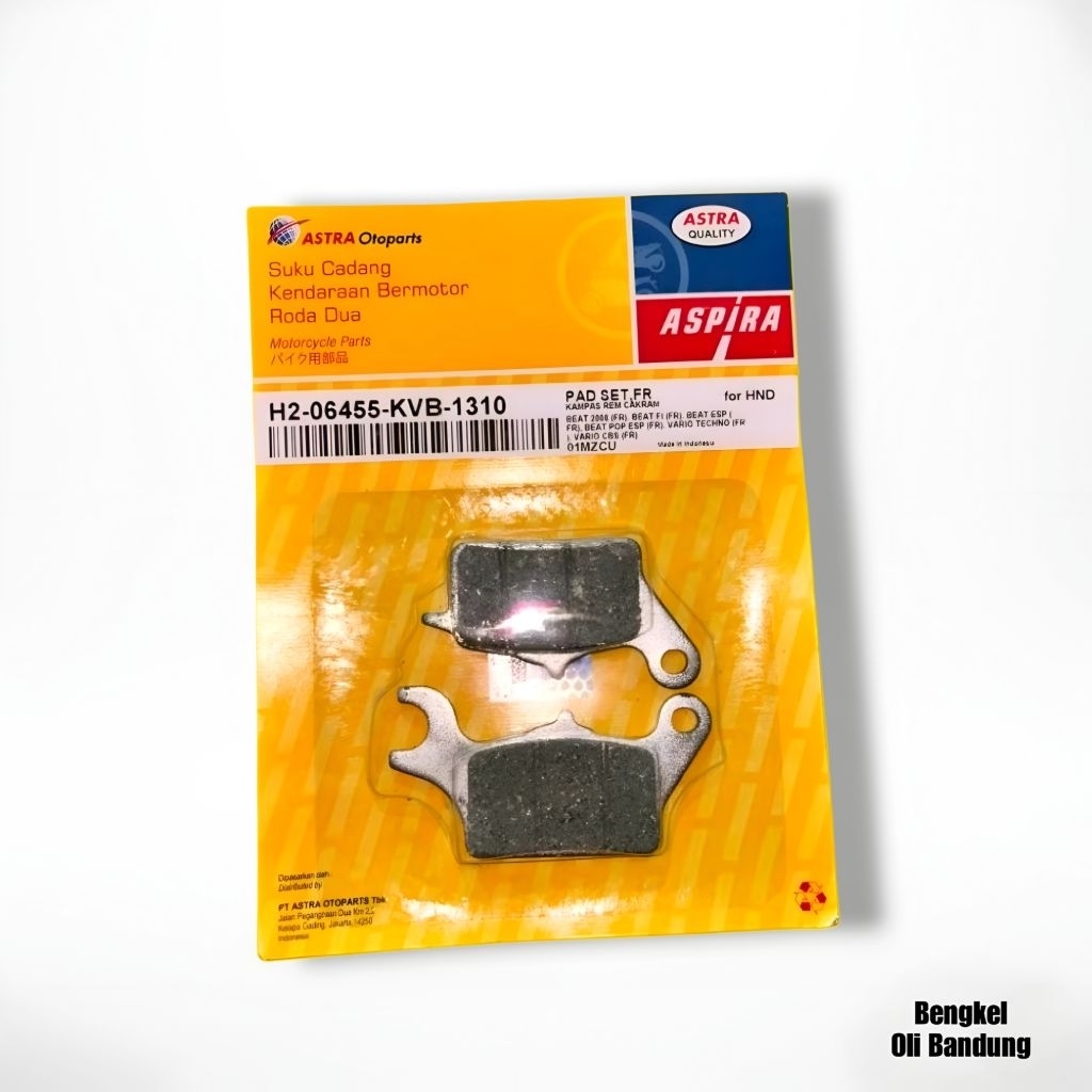 Kampas Rem ASPIRA Depan Beat Vario Scoopy Techno – Kampas Rem Original Honda