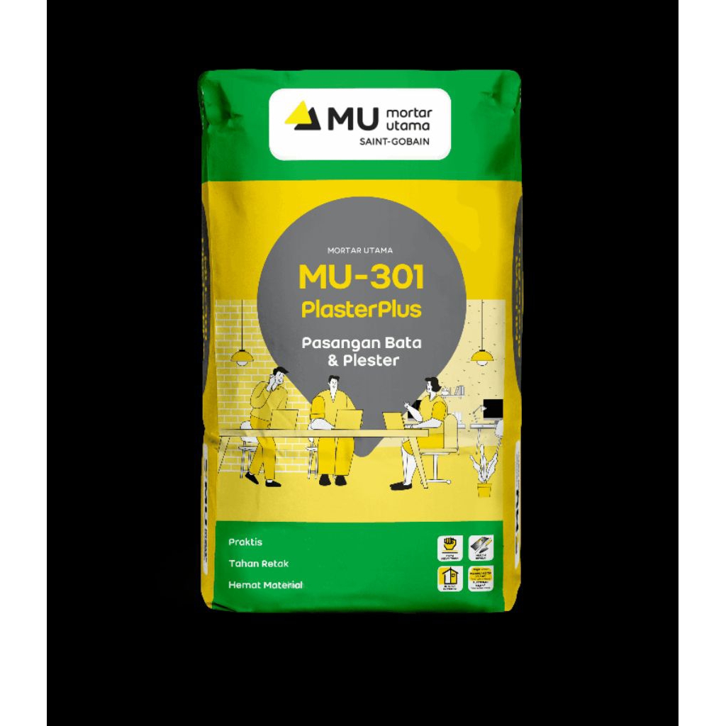 MU - 301 MORTAR UNTUK PEMASANGAN BATA MERAH DAN PLESTERAN BATA MERAH ATAU BATA RINGAN