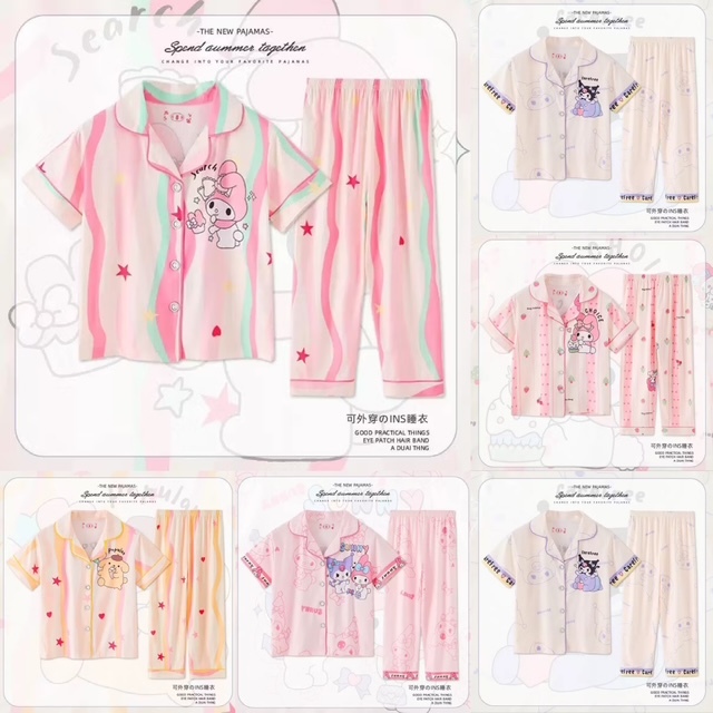 [YY]BAJU PIYAMA Piyama anak sanrio / piyama melody / piyama kuromi / pompompurin