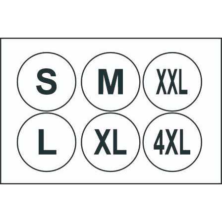 

STIKER VINYL UKURAN BAJU (ISI 1000 PCS)