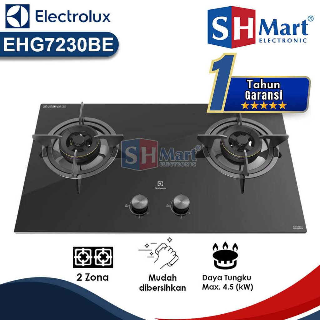 KOMPOR TANAM 2 TUNGKU ELECTROLUX EHG7230BE - GANAR (MEDAN)